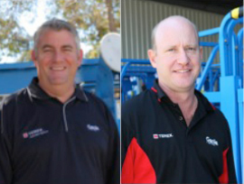 genie announces changes - Mitch Ely, National Operations Manager at Genie Australia : Reg Moss, Quality, Training and Technical Support Manager at Genie Australia.